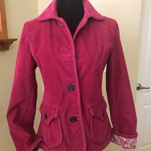 GAP fuchsia corduroy utility jacket